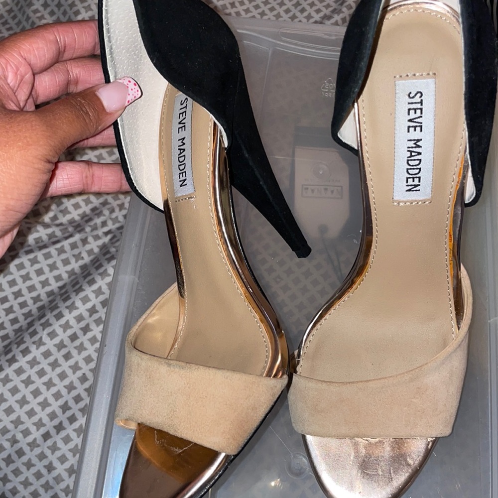 Black/ Beige heels